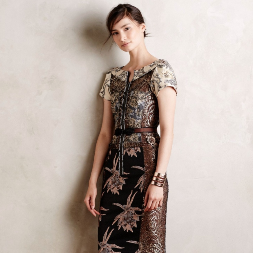 *SOLD* Anthro Byron Lars Pieced Brocade Dress